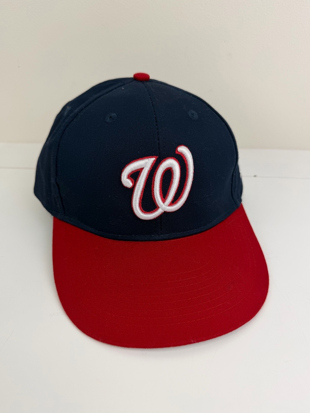 Washington Nationals Navy & Red Script W Baseball Cap